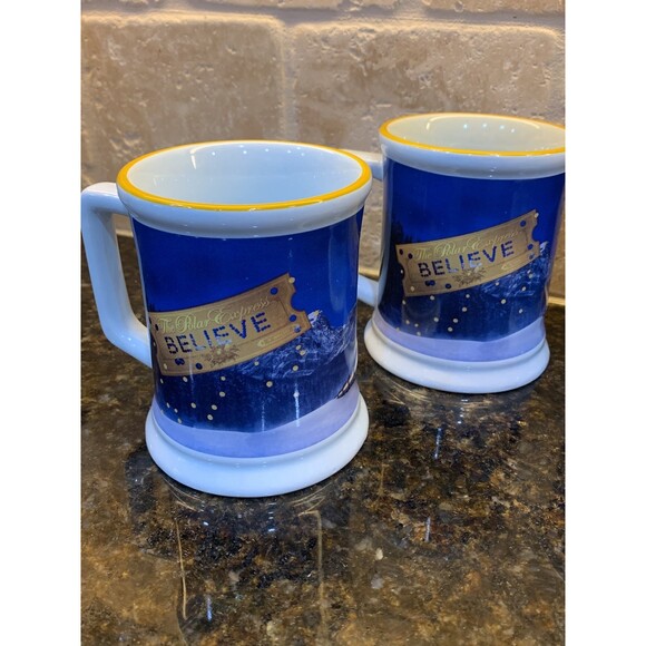 Christmas Polar Express Hot Cocoa Coffee Tea Mugs (4) - 12 Ounces - NEW - Picture 4 of 6